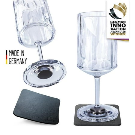 Silwy Drinkware SILKO-WI-C-2 Magnetic Plastic Wine Glasses with Metal Nano Gel Pads - Clear - Set of 2
Silwy Drinkware SILKO-WI-C-2 Magnetic Plastic Wine Glasses with Metal Nano Gel Pads - Clear - Set of 2
