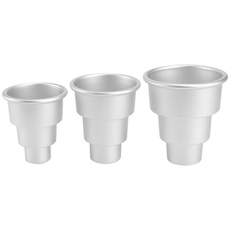 3pcs 3-tier Round Cake Molds Decorative Cupcake Pudding Cake Mold Baking Pan For Home Shop (Silver Small + Medium + Large)
3pcs 3-tier Round Cake Molds Decorative Cupcake Pudding Cake Mold Baking Pan For Home Shop (Silver Small + Medium + Large)