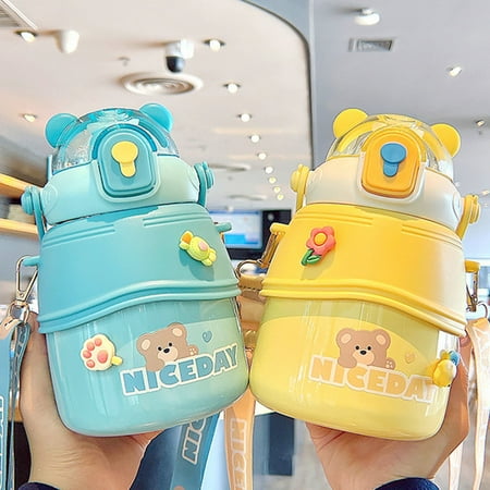 1000ml Insulated Cup with Straw Cartoon Bear Leak-proof Adjustable Strap Portable Water Bottle Insulated Tumbler for Trip
1000ml Insulated Cup with Straw Cartoon Bear Leak-proof Adjustable Strap Portable Water Bottle Insulated Tumbler for Trip