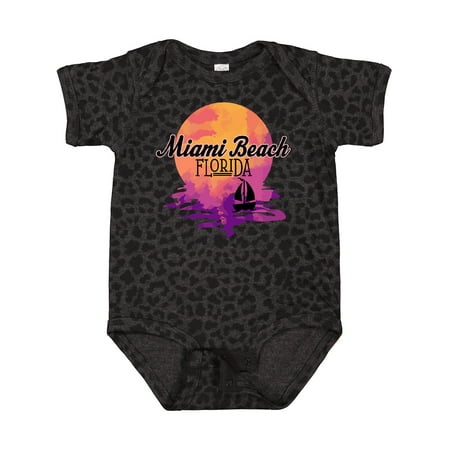 Inktastic Miami Beach Florida Vacation Sunset Gift Baby Girl Bodysuit