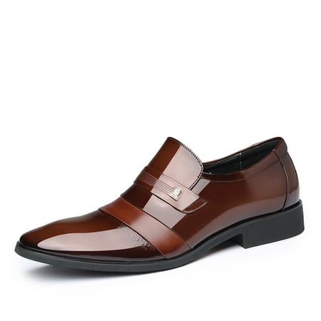 LAORENTOU Men‘s Premium Genuine Leather Pointed Toe Casual Formal Dress Shoes