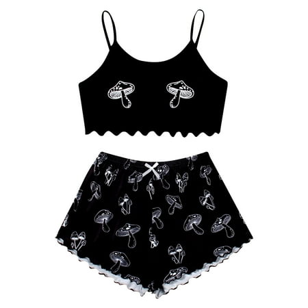 Womens Pajama Sets Silk Plus Size Printing Sleeveless Cami Shorts Lingerie Slim Sleepwear Set Womens Nightgowns Sexy Set
Womens Pajama Sets Silk Plus Size Printing Sleeveless Cami Shorts Lingerie Slim Sleepwear Set Womens Nightgowns Sexy Set