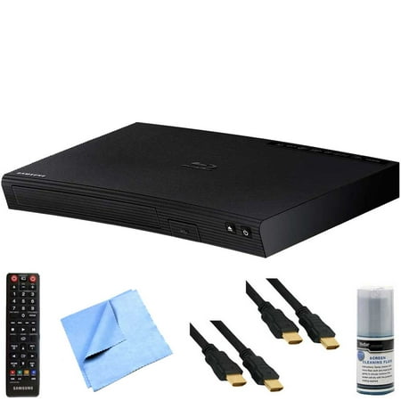 BD-J5100 - Blu-ray Disc Player Plus Hook-Up Bundle - Bundle Includes 2 x 6 ft High Speed 3D Ready 120hz Ready 1080p HDMI Cables, Performance TV\/LCD Screen Cleaning Kit, and Microfiber Cleaning Cloth