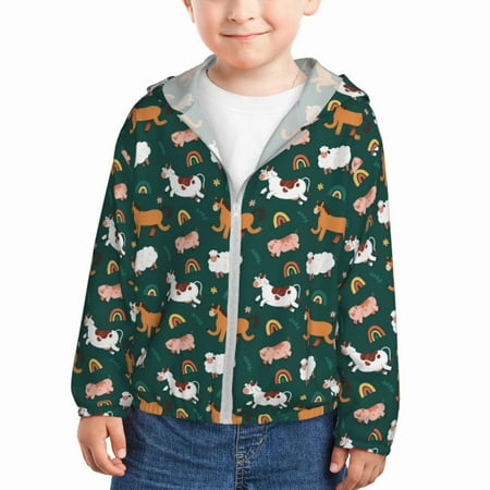 Lukts Farmhouse Animals Print Children s Long-Sleeved Sun Protection Clothing Hooded Sweatshirts for Boys and Girls Outdoor Sports-3 Years
Lukts Farmhouse Animals Print Children s Long-Sleeved Sun Protection Clothing Hooded Sweatshirts for Boys and Girls Outdoor Sports-3 Years
