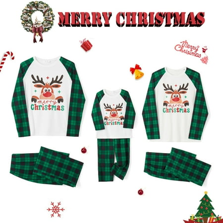 Christmas Family Matching Pajamas Sets Deer Tops + Plaid Pants Xmas Sleepwear Holiday Loungewear Jammies Pjs Outfit
Christmas Family Matching Pajamas Sets Deer Tops + Plaid Pants Xmas Sleepwear Holiday Loungewear Jammies Pjs Outfit