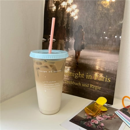 Cute Water Cup Plastic Coffee Cup Large Capacity Cute Water Cup With Straw Lid For Summer Cold Drinking
Cute Water Cup Plastic Coffee Cup Large Capacity Cute Water Cup With Straw Lid For Summer Cold Drinking
