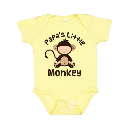 Inktastic Papas Little Monkey Boys Funny Gift Baby Boy or Baby Girl Bodysuit