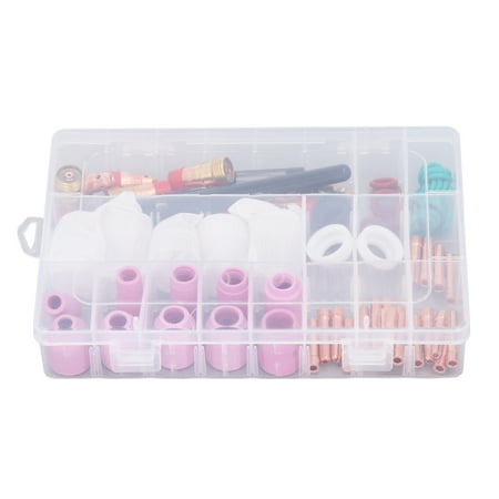 68Pcs TIG Welding Accessory Set Glass Cup Connector Electrode Coil PTFE Front Cover for WP 17 18 26
68Pcs TIG Welding Accessory Set Glass Cup Connector Electrode Coil PTFE Front Cover for WP 17 18 26