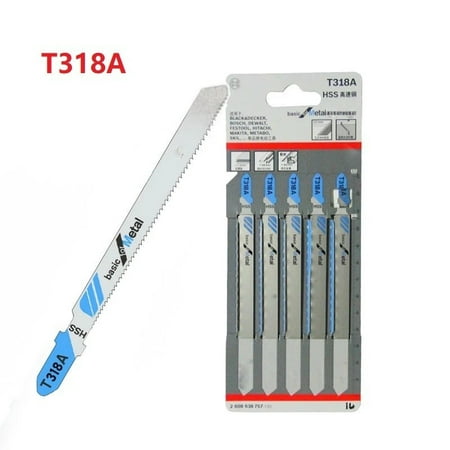 5Pcs T318A HCS Jigsaw Blades For Wood PVC Fibreboard 132mm Length Saw Blades