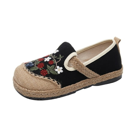 Women s Slip On Sneakers Casual Loafers Vintage Shoes Clearance Teen Girls Round Head Ethnic Style Embroidered Shoes Shallow Cut Low Top Soft Bottom Cloth Shoes Black 7
Women s Slip On Sneakers Casual Loafers Vintage Shoes Clearance Teen Girls Round Head Ethnic Style Embroidered Shoes Shallow Cut Low Top Soft Bottom Cloth Shoes Black 7