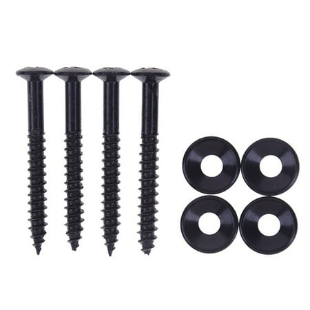 4 PCS Guitar Neck Joint Bushings Set Guitar Neck Mounting Screws Bass Ferrules Bushings with Nuts