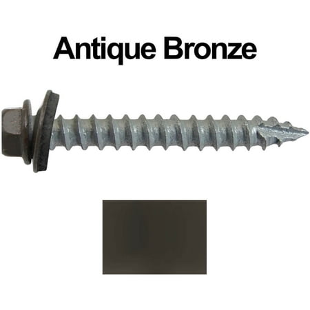 Jake Sales Brand - #14 x 2 Metal Roof Screw ~250 - Hex Head - Type 17 Tip - EPDM Washer - ANTIQUE BRONZE
Jake Sales Brand - #14 x 2 Metal Roof Screw ~250 - Hex Head - Type 17 Tip - EPDM Washer - ANTIQUE BRONZE