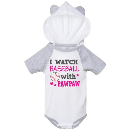 Inktastic I Watch Baseball with My Pawpaw Gift Baby Girl Bodysuit