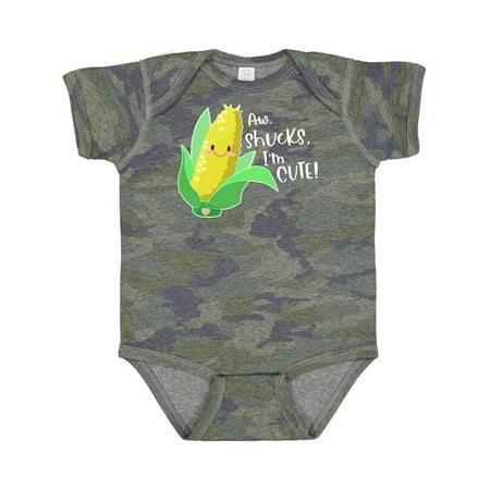 Inktastic Aw Shucks I m Cute! Corn Humor Gift Baby Boy or Baby Girl Bodysuit