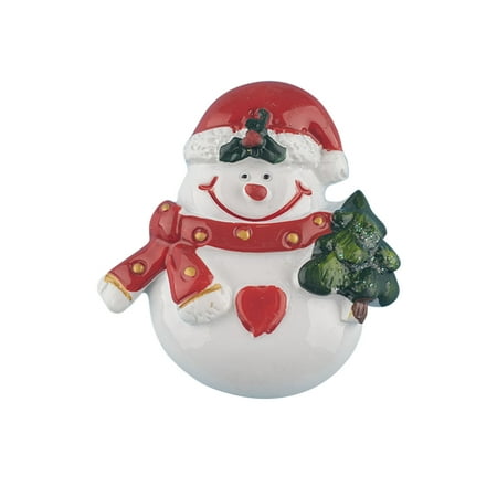 Veki Christmas Fridge Funny Ornaments Resin Fridge With Santa Hats Health Ornament