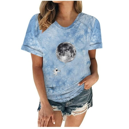 kakina CMSX Plus Size top Clearance Women Sun And Moon Tie-dye T-Shirt Short Sleeve Top Funny Teen Girl Tee
kakina CMSX Plus Size top Clearance Women Sun And Moon Tie-dye T-Shirt Short Sleeve Top Funny Teen Girl Tee
