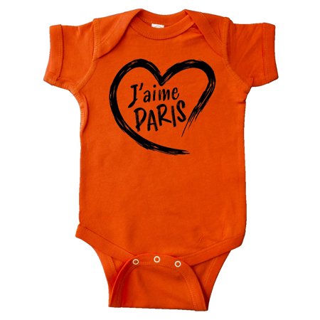 Inktastic J aime Paris- I love Paris- heart Gift Baby Boy or Baby Girl Bodysuit
