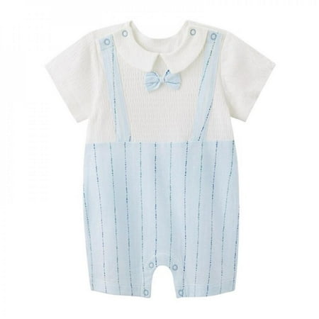 Praeter Cute Baby Boy Striped Jumpsuit Summer Newborn Infant Blue Striped Clothes Pullover Short Sleeve Rompers Clothing
Praeter Cute Baby Boy Striped Jumpsuit Summer Newborn Infant Blue Striped Clothes Pullover Short Sleeve Rompers Clothing