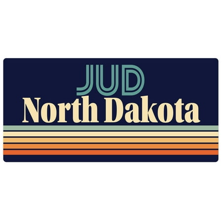 Jud North Dakota 5 x 2.5-Inch Fridge Magnet Retro Design