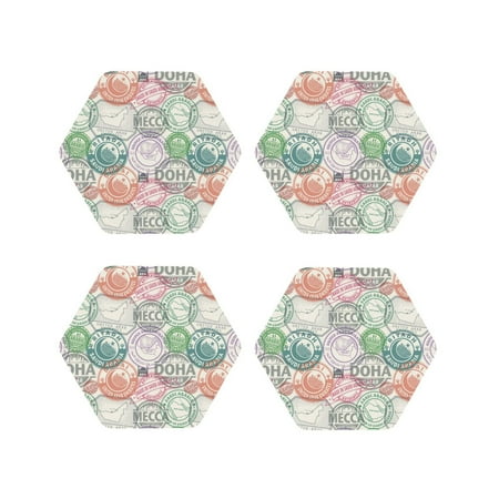 Coasters Set of 4 - funny Postmark design Drink Coasters for Tabletop Protection Leather Coasters for Living Room Decor and Housewarming Gift Hexagon
Coasters Set of 4 - funny Postmark design Drink Coasters for Tabletop Protection Leather Coasters for Living Room Decor and Housewarming Gift Hexagon