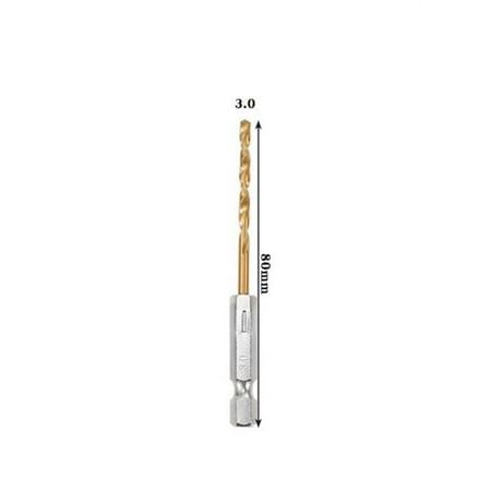 BCLONG 1pc HSS High Speed Steel Titanium Coated Drill Bit 1/4 Hex Shank 1.5mm-6.5mm
BCLONG 1pc HSS High Speed Steel Titanium Coated Drill Bit 1/4 Hex Shank 1.5mm-6.5mm