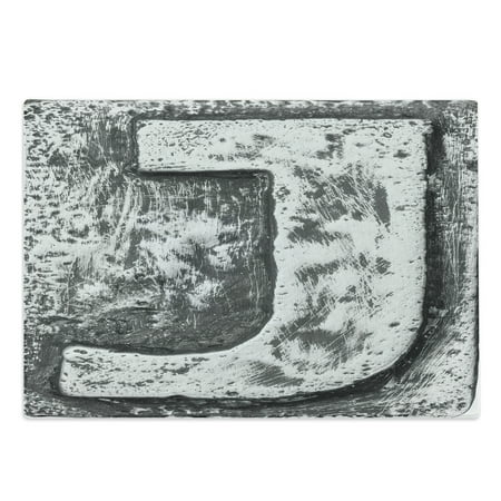 Letter J Cutting Board Worn Look Initials Majuscule J Old Fashion Royal Letters Grey Design Decorative Tempered Glass Cutting and Serving Board Large Size Black Grey by Ambesonne
Letter J Cutting Board Worn Look Initials Majuscule J Old Fashion Royal Letters Grey Design Decorative Tempered Glass Cutting and Serving Board Large Size Black Grey by Ambesonne