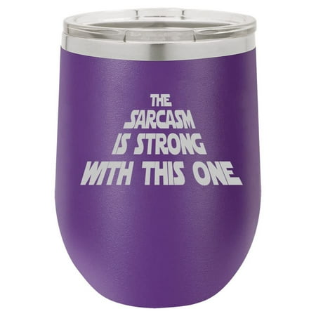 12 oz Double Wall Vacuum Insulated Stainless Steel Stemless Wine Tumbler Glass Coffee Travel Mug With Lid The Sarcasm Is Strong With This One Funny (Purple)
12 oz Double Wall Vacuum Insulated Stainless Steel Stemless Wine Tumbler Glass Coffee Travel Mug With Lid The Sarcasm Is Strong With This One Funny (Purple)
