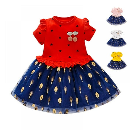 Summer Casual Baby Girls Short Sleeve Heart Leaves Pattern Patchwork Dress Kids Toddler Princess Sundress
Summer Casual Baby Girls Short Sleeve Heart Leaves Pattern Patchwork Dress Kids Toddler Princess Sundress