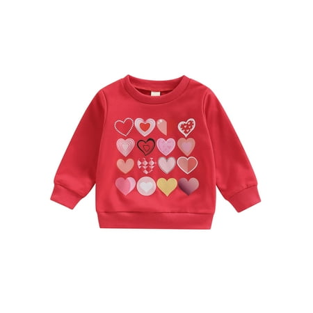 Peyakidsaa Valentine s Day Toddler Baby Girls Sweatshirt Casual Heart Print Long Sleeve Pullover T-shirt
Peyakidsaa Valentine s Day Toddler Baby Girls Sweatshirt Casual Heart Print Long Sleeve Pullover T-shirt