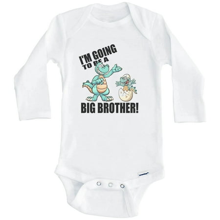 I m Going To Be A Big Brother Dinosaur Baby Announcement One Piece Baby Bodysuit (Long Sleeve) 6-9 Months White
I m Going To Be A Big Brother Dinosaur Baby Announcement One Piece Baby Bodysuit (Long Sleeve) 6-9 Months White