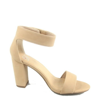 Elton-s Open Toe Ankle Chunky Heels Sandals