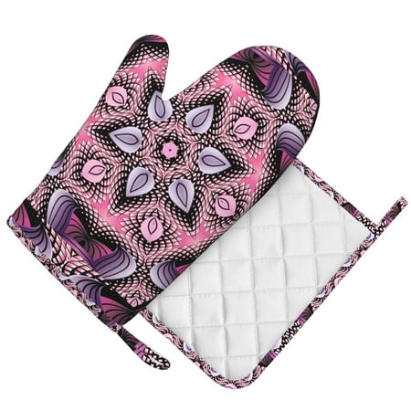 DouZhe Oven Mitts and Pot Holders Sets Rosette Mandala Kaleidoscope Prints Non-Slip Heat Resistant Kitchen Oven Silicone Glove
DouZhe Oven Mitts and Pot Holders Sets Rosette Mandala Kaleidoscope Prints Non-Slip Heat Resistant Kitchen Oven Silicone Glove