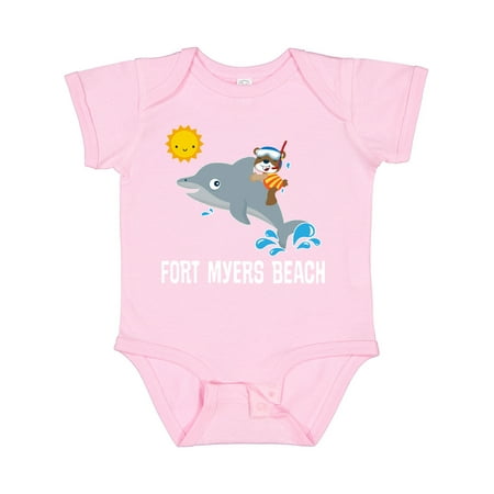 Inktastic Fort Myers Beach Florida Dolphin Gift Baby Boy or Baby Girl Bodysuit