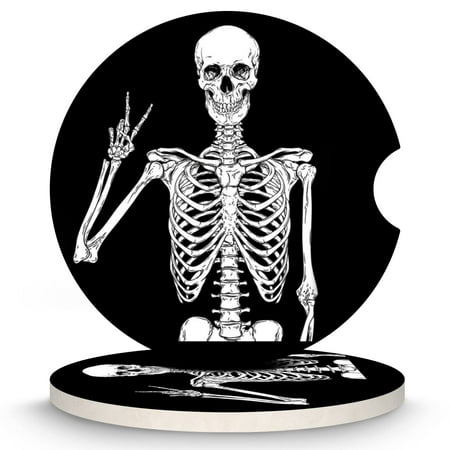 Car Coasters for Cup Holders - Ceramic Skull Absorbent Stone Car Coasters Pack of 2 Ceramic Coasters for Drinks with Holder - Automotive Cup Holder Coasters for Your Car with Cork Back Finge
Car Coasters for Cup Holders - Ceramic Skull Absorbent Stone Car Coasters Pack of 2 Ceramic Coasters for Drinks with Holder - Automotive Cup Holder Coasters for Your Car with Cork Back Finge