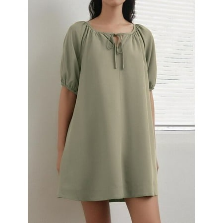 DanceeMangoo Knitted Lacing Green Night Dress New In Womens Sleepwear Short Sleeve Woman Dresses Loose Women Nightgowns Sexy Nightwear
DanceeMangoo Knitted Lacing Green Night Dress New In Womens Sleepwear Short Sleeve Woman Dresses Loose Women Nightgowns Sexy Nightwear