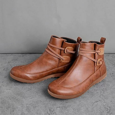 Zedker Boots For Women Winter Boots Women S Vintage Leather Boots Flat Waterproof Shoes Winter Round Toe Ankle Boots Chunky Boots For Women
Zedker Boots For Women Winter Boots Women S Vintage Leather Boots Flat Waterproof Shoes Winter Round Toe Ankle Boots Chunky Boots For Women
