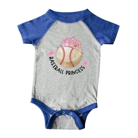 Inktastic Baseball Princess- Tiara Gift Baby Girl Bodysuit