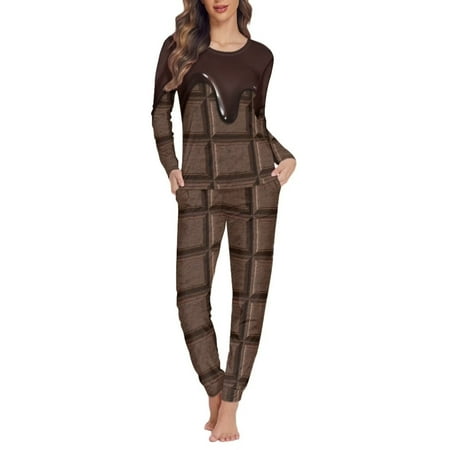 Renewold Soft Pajamas Set for Women Long Sleeve Scoop Neck Sweatpants Black Chocolate Printed Shirts Winter Night Indoor Sleepwear Size S
Renewold Soft Pajamas Set for Women Long Sleeve Scoop Neck Sweatpants Black Chocolate Printed Shirts Winter Night Indoor Sleepwear Size S