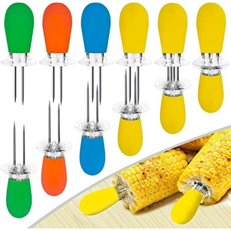 Happon 16 Pcs/8 Pairs Corn Holders Stainless Steel Corn Cob Holders Corn on The Cob Skewers for BBQ Twin Prong Sweetcorn Holders Corn Skewers Forks for Home Cooking BBQ 4 Colors
Happon 16 Pcs/8 Pairs Corn Holders Stainless Steel Corn Cob Holders Corn on The Cob Skewers for BBQ Twin Prong Sweetcorn Holders Corn Skewers Forks for Home Cooking BBQ 4 Colors