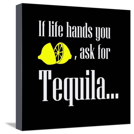 I Life Hands You Lemon Stretched Canvas Print Wall Art