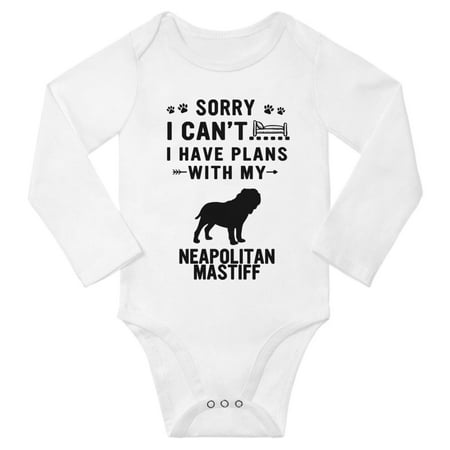 Sorry I Can t I Have Plans With My Neapolitan Mastiff Baby Long Sleeve Jumpsuits (White 6-12 Months)
Sorry I Can t I Have Plans With My Neapolitan Mastiff Baby Long Sleeve Jumpsuits (White 6-12 Months)