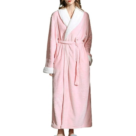 CoCopeaunts Women Men Flannel Robe Winter Warm Bathrobe Long Sleeve Nightgown Casual Plush Sleepwear with Pockets
CoCopeaunts Women Men Flannel Robe Winter Warm Bathrobe Long Sleeve Nightgown Casual Plush Sleepwear with Pockets