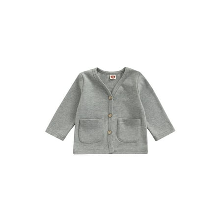IZhansean Autumn Causal Baby Boys Girls Jacket Outwears Solid Long Sleeve Single Breasted V Neck Coats Gray 0-3 Months
IZhansean Autumn Causal Baby Boys Girls Jacket Outwears Solid Long Sleeve Single Breasted V Neck Coats Gray 0-3 Months