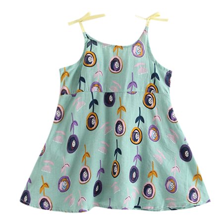 GWAABD Girls Cute Dresses Green Cotton Blend Toddler Baby Girls Cartoon Floral Sleeveless Strap Princess Dress Outfits 90 
GWAABD Girls Cute Dresses Green Cotton Blend Toddler Baby Girls Cartoon Floral Sleeveless Strap Princess Dress Outfits 90