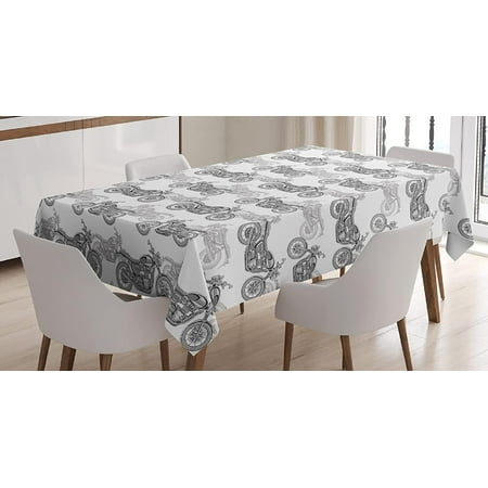 Motorcycle Tablecloth Realistic Grayscale Illustration of Classic Motorcycles with Many Details Dining Room Kitchen Rectangular Table Cover 52 X 70 White Black
Motorcycle Tablecloth Realistic Grayscale Illustration of Classic Motorcycles with Many Details Dining Room Kitchen Rectangular Table Cover 52 X 70 White Black