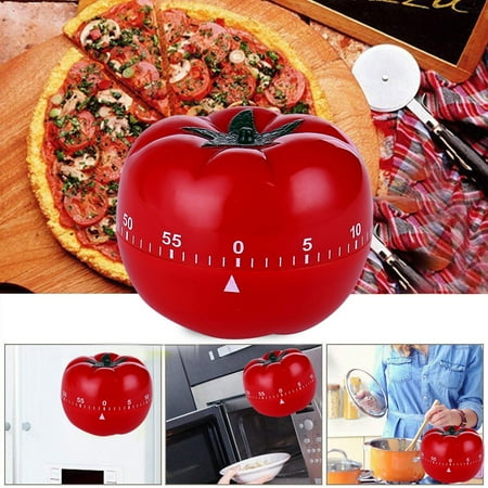 TOMATO Mechanical Kitchen Timer Game Count Down Counter Alarm Cooking Tool 60m