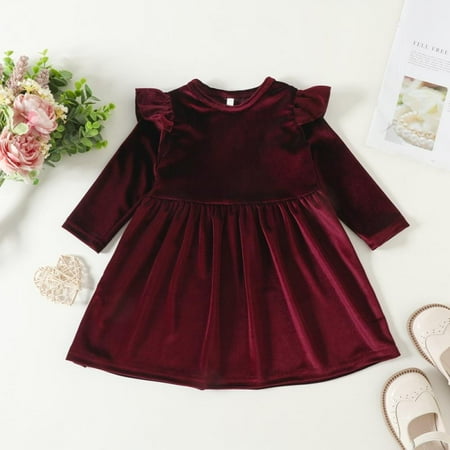 Uccdo Toddler Girls Velvet Swing A-Line Dresses Pageant Party Gown Baby Girl Ruffle Long Sleeve Wedding Evening Dress 6M-5T
Uccdo Toddler Girls Velvet Swing A-Line Dresses Pageant Party Gown Baby Girl Ruffle Long Sleeve Wedding Evening Dress 6M-5T