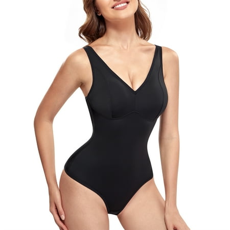 Junlan Thong Shapewear Bodysuit with Built in Bra Women Tummy Control Full Body Shaper V Neck Girdle Fajas Colombianas(Black 2XL)
Junlan Thong Shapewear Bodysuit with Built in Bra Women Tummy Control Full Body Shaper V Neck Girdle Fajas Colombianas(Black 2XL)