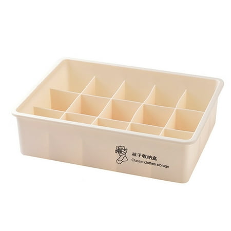 Underwear Storage Box Plastic Socks Drawer Grids Bra Organizer for Home Dormitory 15 Grids Beige
Underwear Storage Box Plastic Socks Drawer Grids Bra Organizer for Home Dormitory 15 Grids Beige