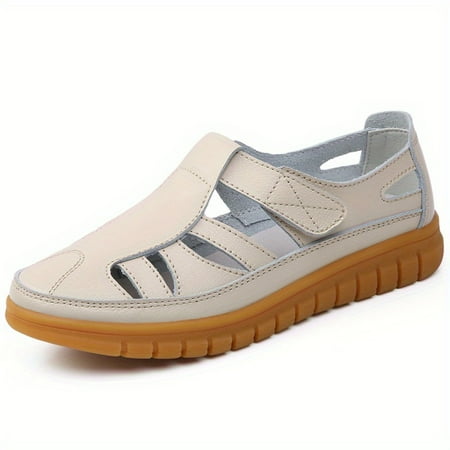 SHZHRG Fashionable Womens Lace-up Flat Sandals with Cut-out Design Made of Comfortable Synthetic Leather - Soft Microfiber Insole and TPR Sole for Ultimate Comfort During Outdoor Beach A
SHZHRG Fashionable Womens Lace-up Flat Sandals with Cut-out Design Made of Comfortable Synthetic Leather - Soft Microfiber Insole and TPR Sole for Ultimate Comfort During Outdoor Beach A